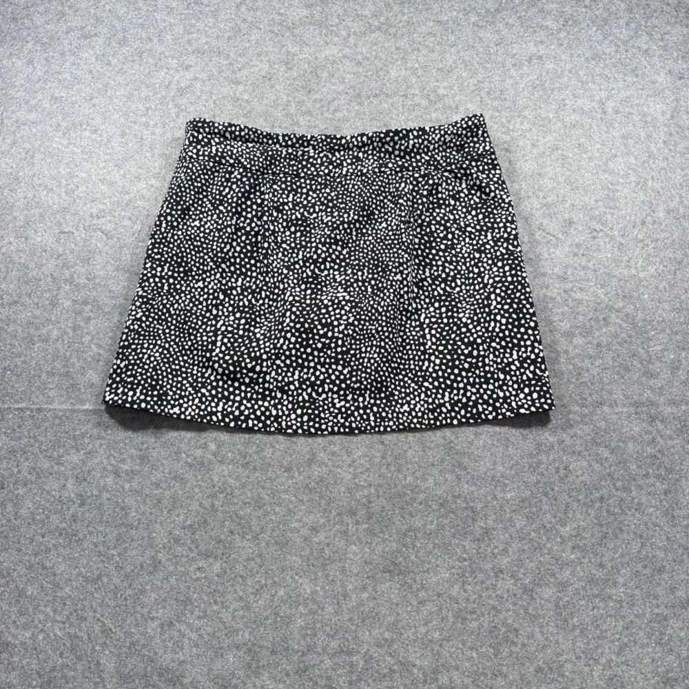 Hope & Harlow Skort Women 14P Black White Polka Dot Excellent Mini Active